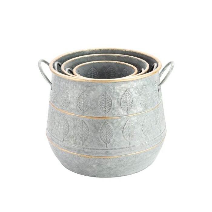 LEAF POT w/GOLD (S/3) - Image 2
