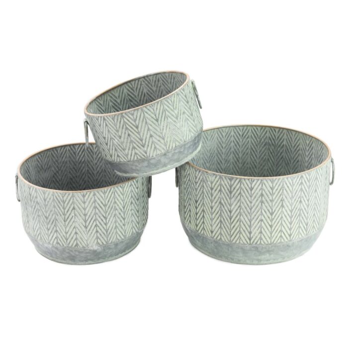 CHEVRON PLANTER (S/3)