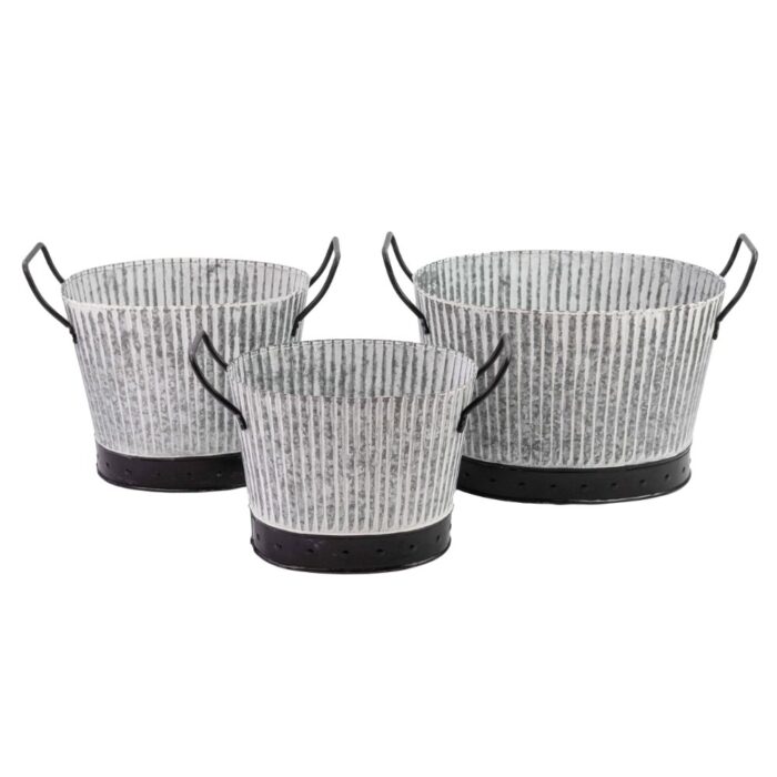 RIBBED PLANTER (S/3)