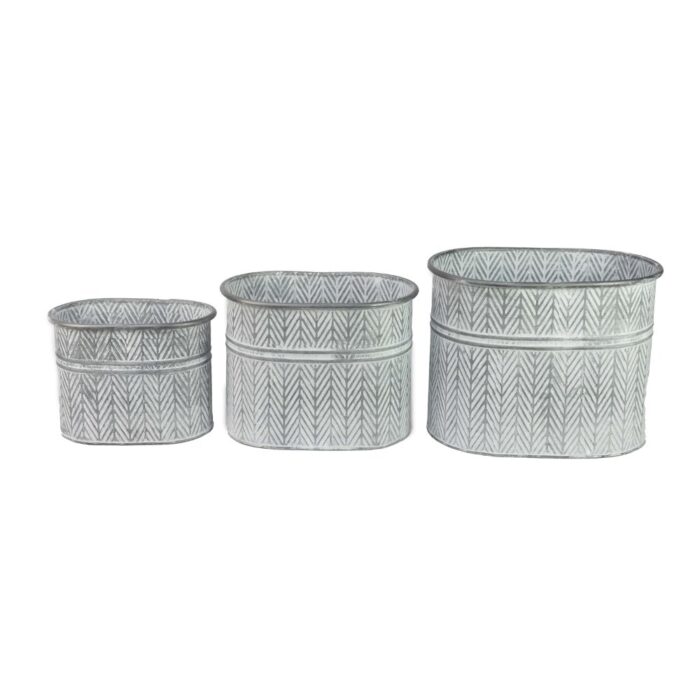 CHEVRON PLANTER (S/3)