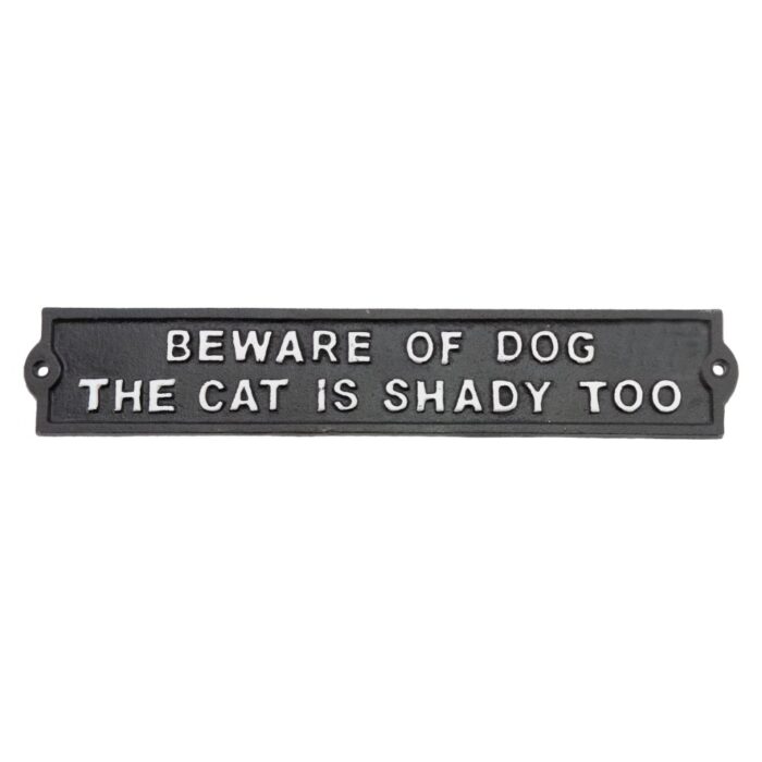 SIGN - BEWARE OF DOG & CAT