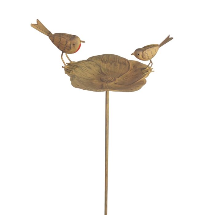 TWO ROBIN BIRDBATH - Image 2
