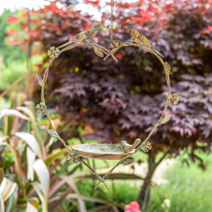 HANG. HEART DOVE BIRD DISH - Image 2