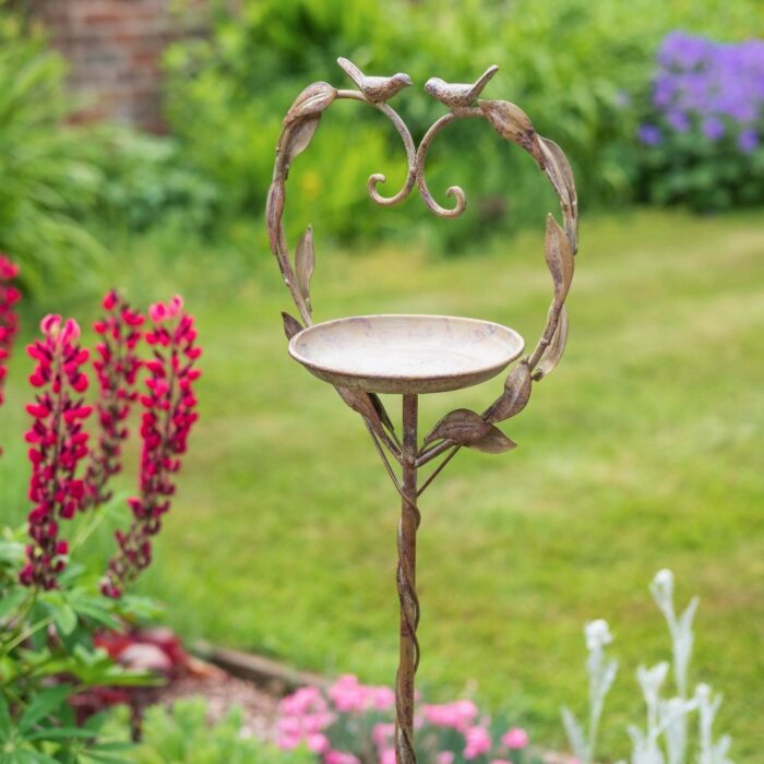 HEART BIRD DISH ON STAKE - Image 3