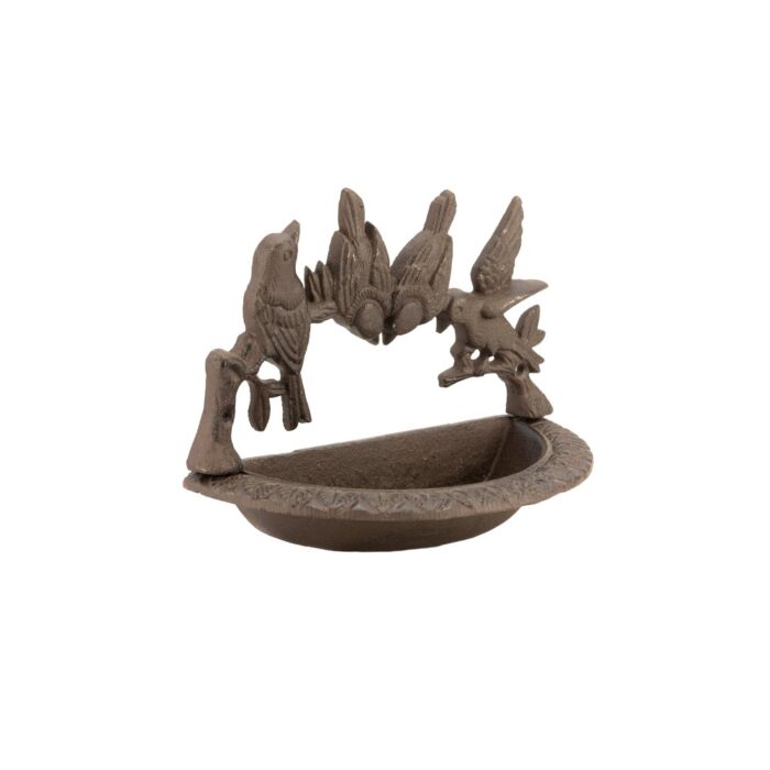 WALL BIRD BATH  w/4 BIRDS -RND - Image 2