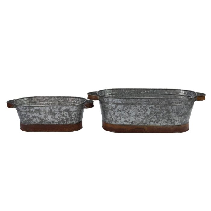 LONG GALV. PLANTER (S/2) 60cm