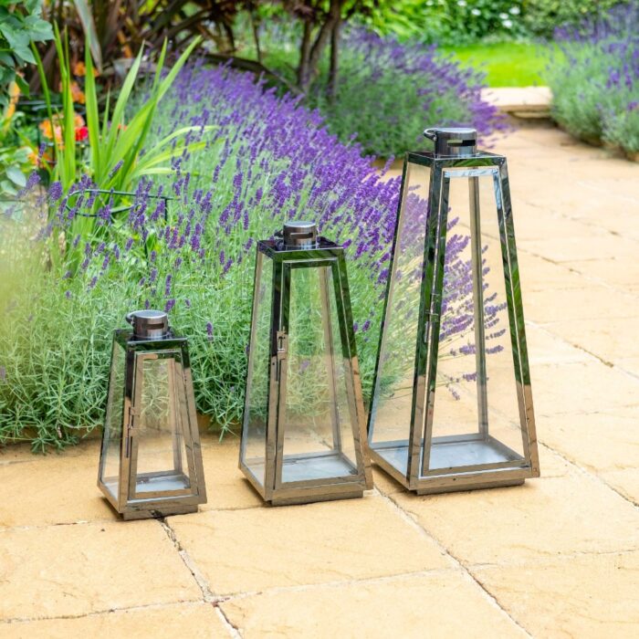 TAPERED LANTERN (S/3) STAINLESS - Image 3