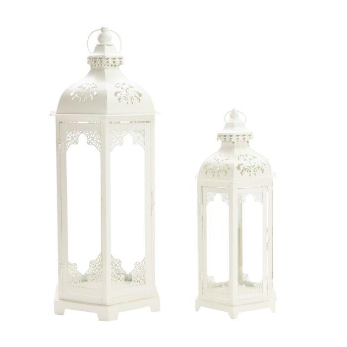 FILIGREE LANTERN (S/2) 68cm - CRM