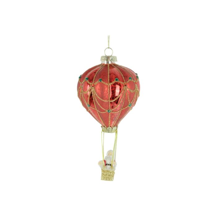 HANG. GLASS AIR BALLOON RED