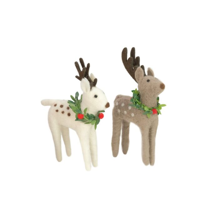 ASS. STANDING FELT REINDEER