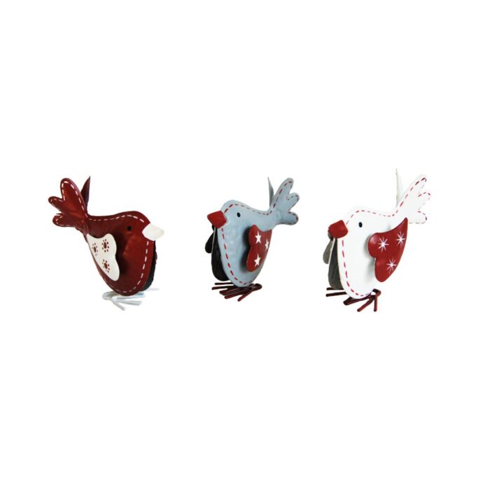 ASS. STANDING METAL BIRDS