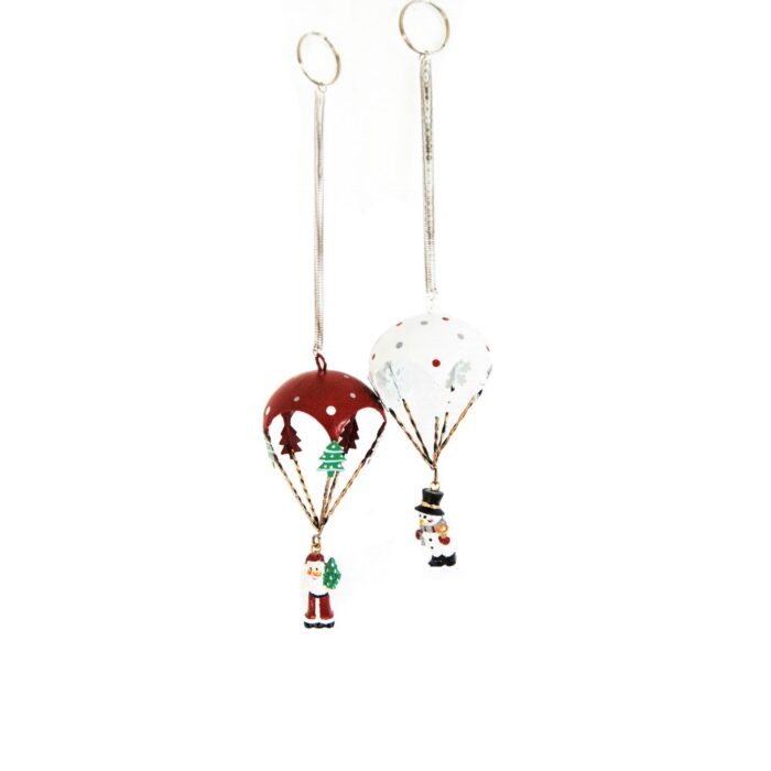HANG. ASS. SANTA/SNOWMAN IN PARACHUTES