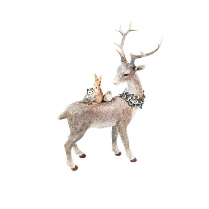 STAG FROSTED ORNAMENT