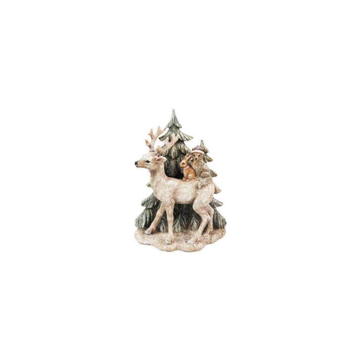 DEER/TREE SCENE ORNAMENT