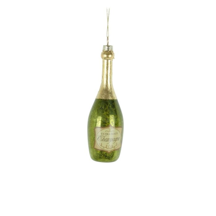 HANG. GLASS CHAMPAGNE BOTTLE DEC