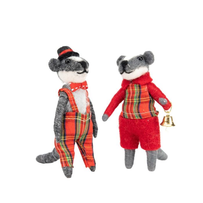 ASS. Badger Ornaments