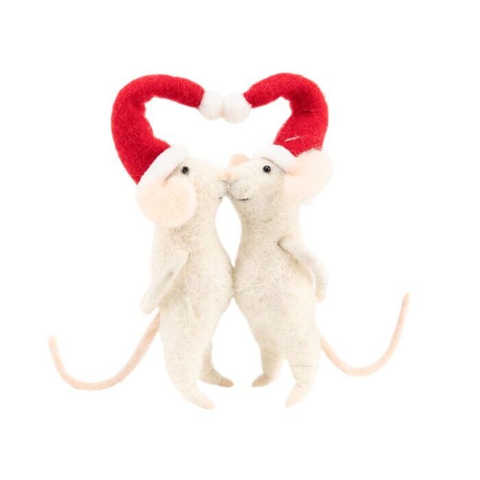 FESTIVE KISSING MICE