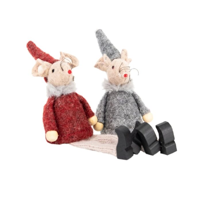 14cm SHELF SITTING MICE ASS.