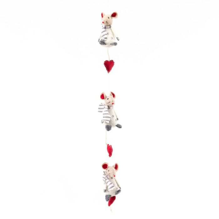 64cm GREY/WHITE MICE DROP