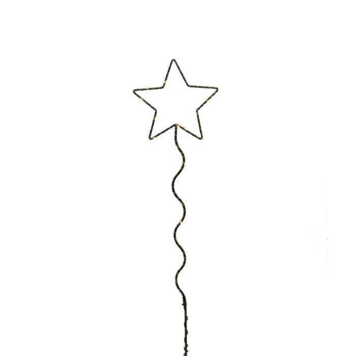 BLACK LED CURVY STAR STAKE