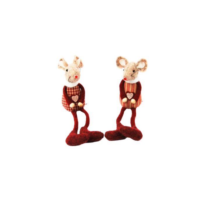 ASS. SITTING GINGHAM 15cm MICE