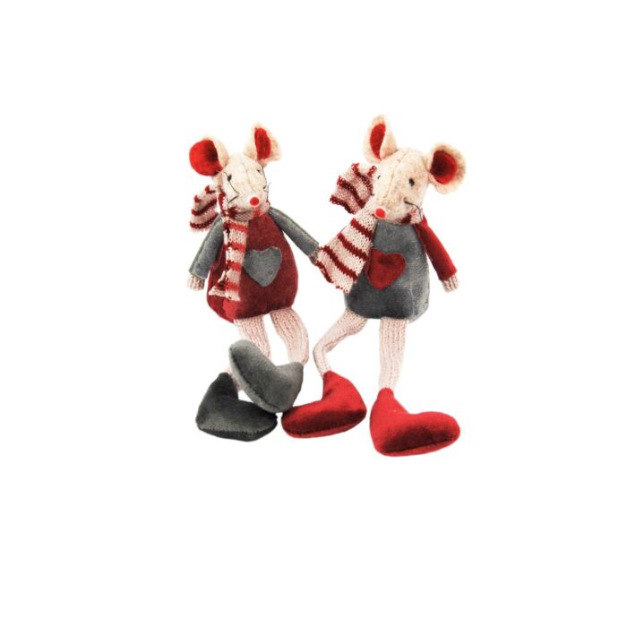 ASS. SHELF SITTING MICE 18cm