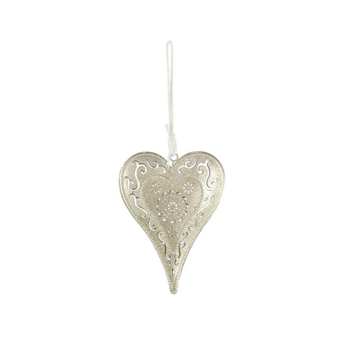 HANG. CHAMP. TIN HEART (11cm)