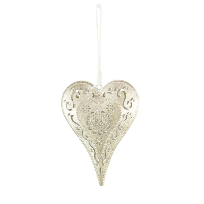 HANG. CHAMP. TIN HEART (13cm)