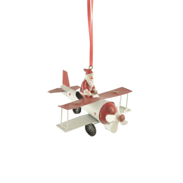HANGING SANTA IN BIPLANE