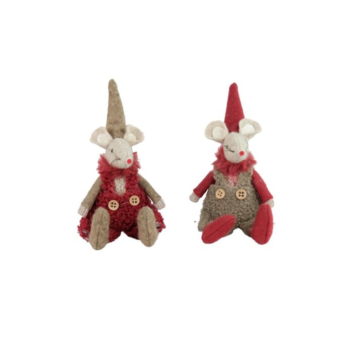 8cm RED/GREY MICE (2 ASS.)