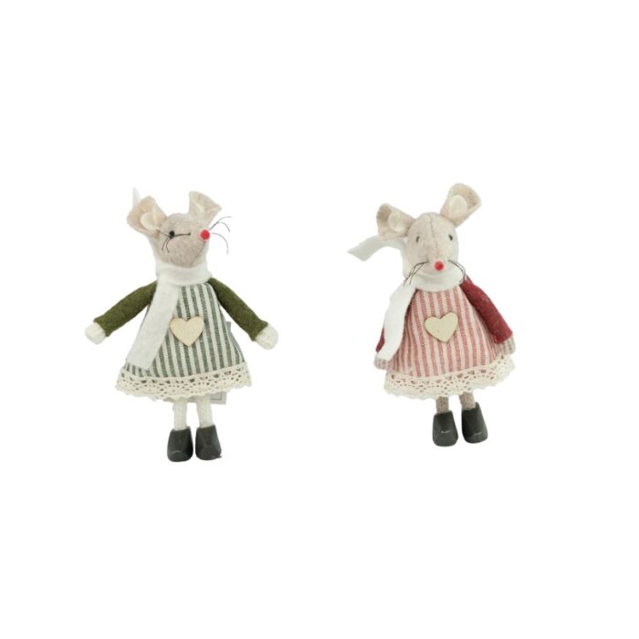 11cm RED/GREY MICE (2 ASS.)