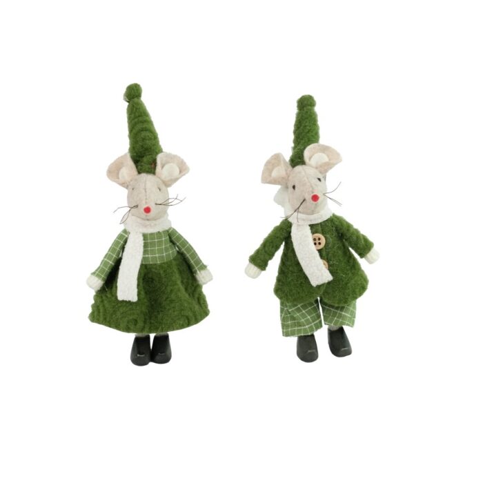11cm GREEN MICE (2 ASS.)