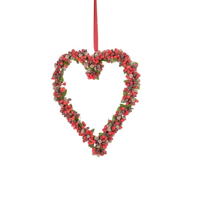 HANG HEART 21cm BERRYBUD RED/BURG.
