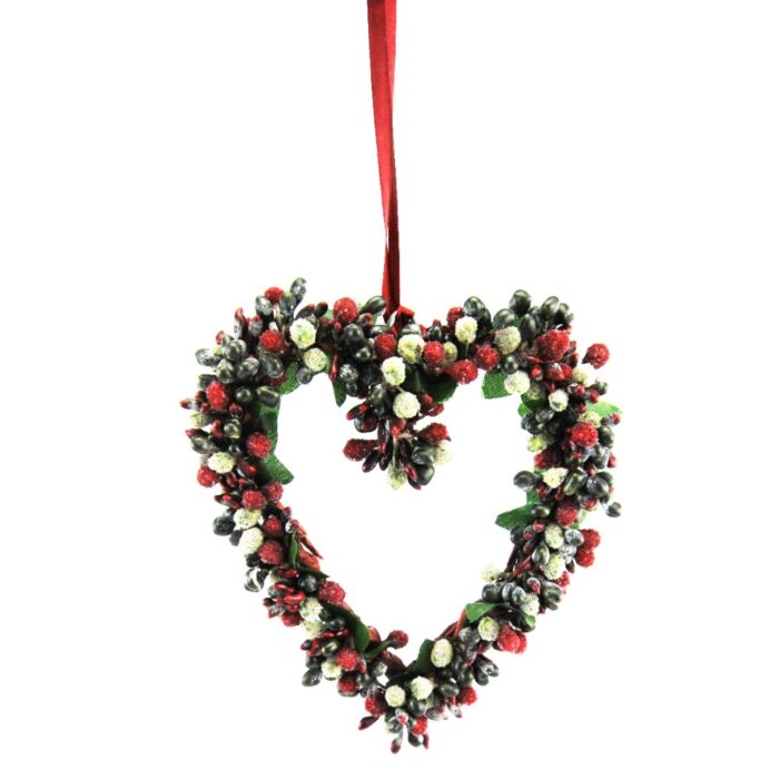 HANG HEART 15cm BERRYBUD GREEN/BURG.