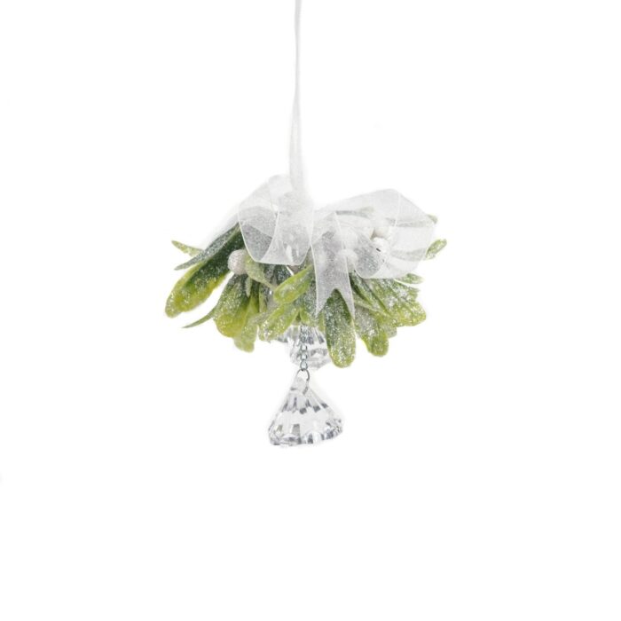 HANG. MISTLETOE BALL w/CRYSTAL