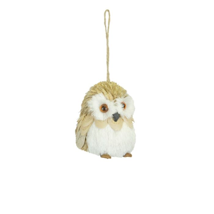 HANG. BRISTLE OWL 8cm