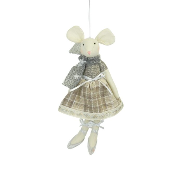 HANG. MOUSE IN GREY DRESS