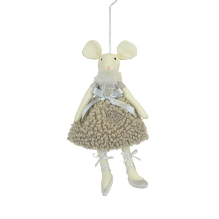 HANG. MOUSE IN BEIGE DRESS
