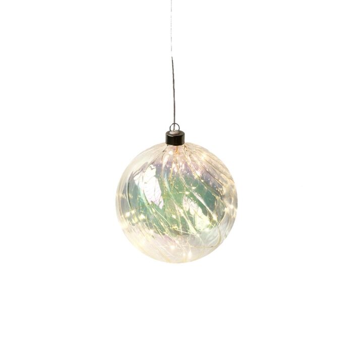HANG. GLASS LED BALL 12cm