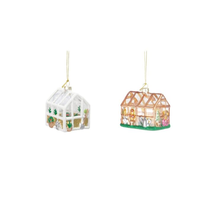 S/2 GREENHOUSE BAUBLE DECS