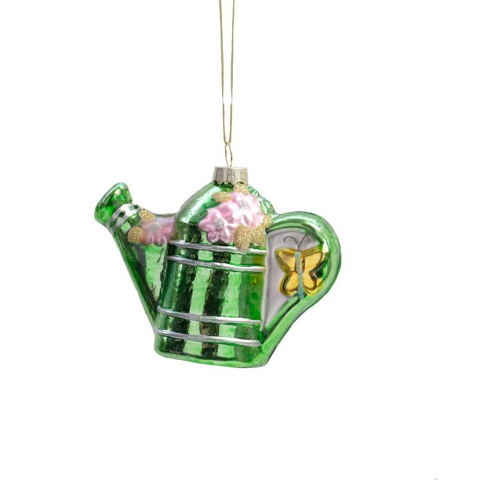 HANG. GREEN WATERING CAN BAUBLE