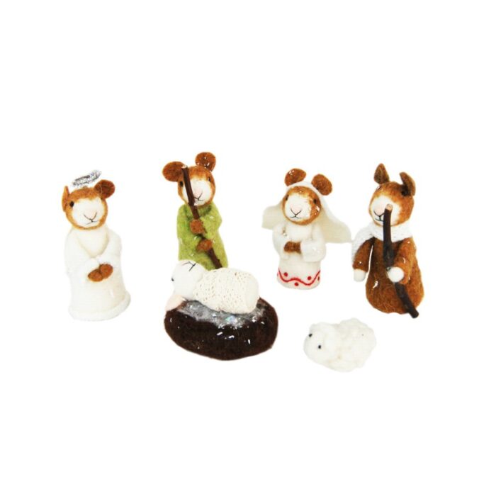 MICE NATIVITY SET (6pc)