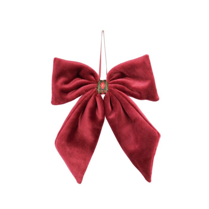 HANG. RED VELVET BOW 15cm