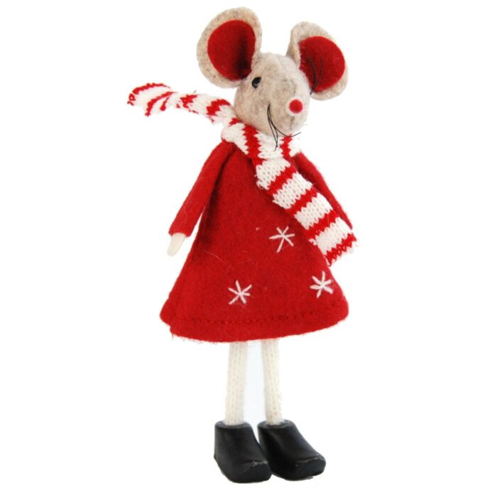 STAND MOUSE 14cm RED