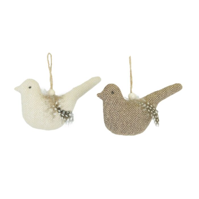 HANG. FABRIC BIRDS (2 ASS.)