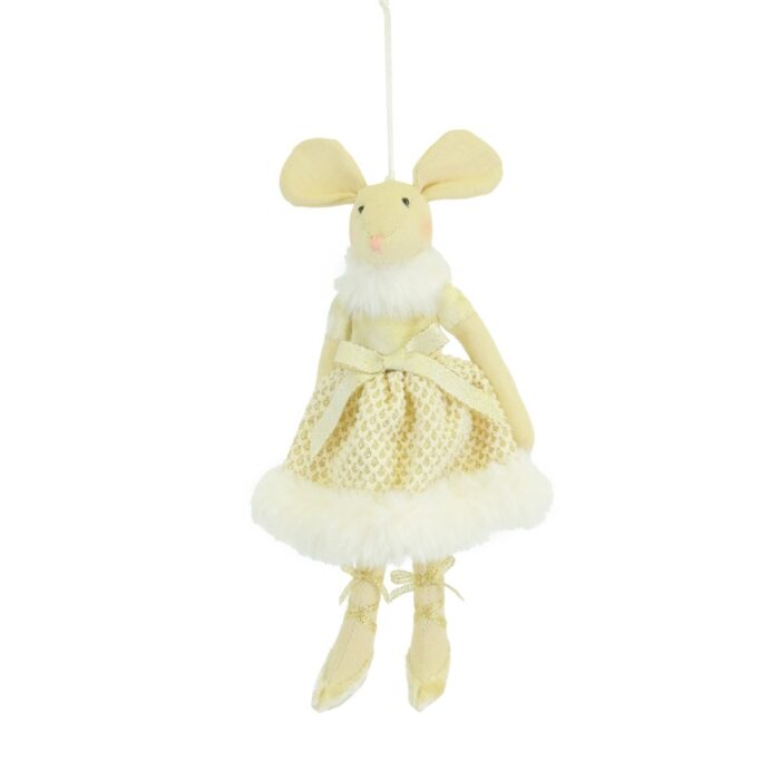 HANG. MOUSE IN GOLD DRESS