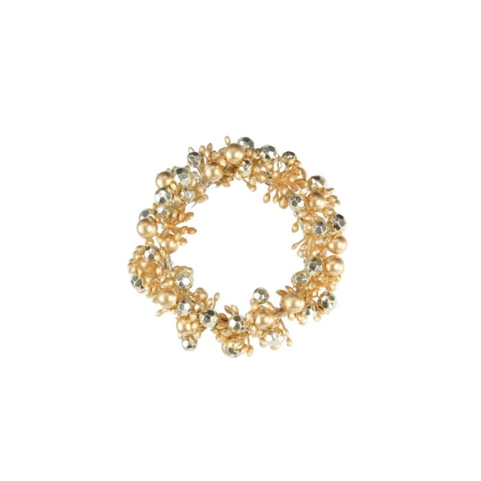 GOLD BERRYBUD 8cm CANDLE RING
