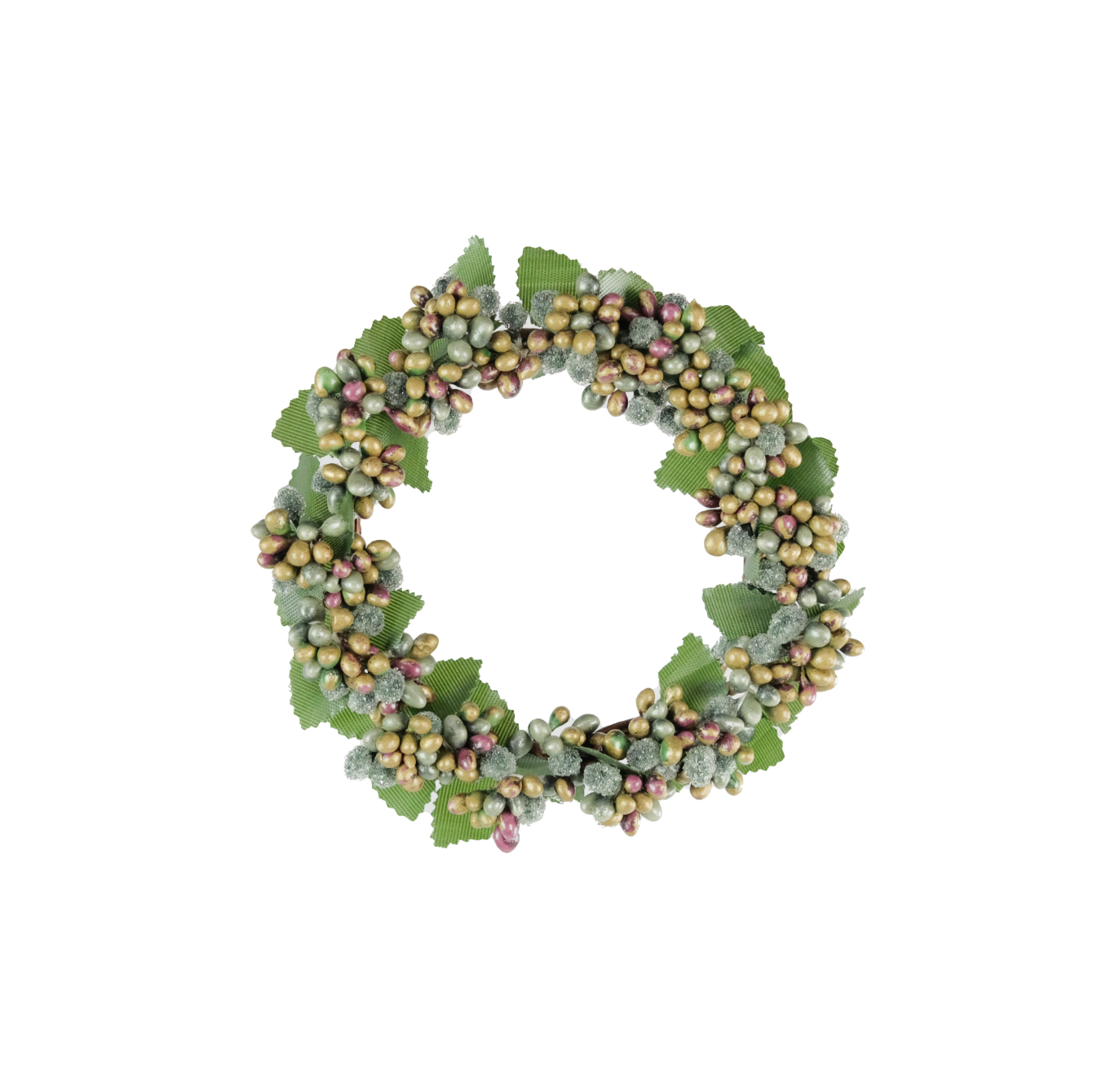 GREEN BERRYBUD 8cm CANDLE RING - Image 4