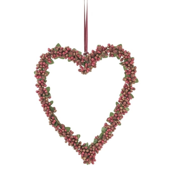 RED HANGING HEART - L