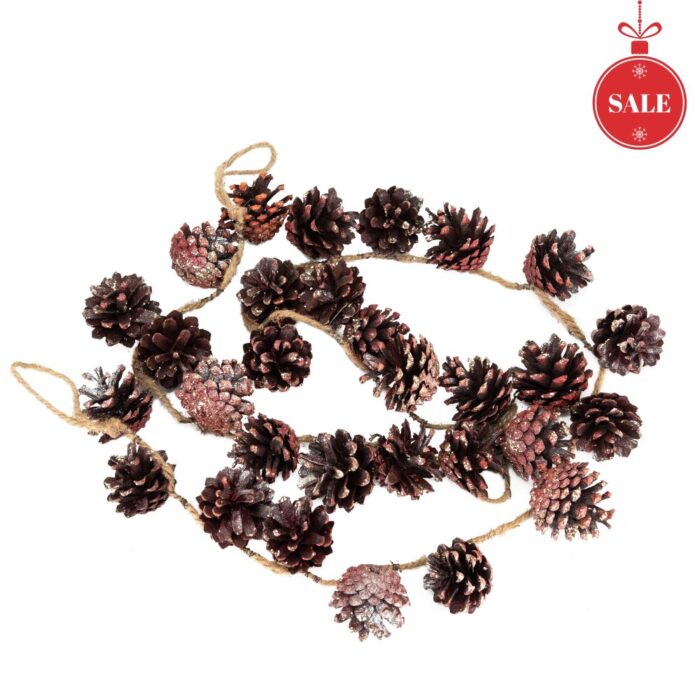 150cm RED PINECONE GARLAND
